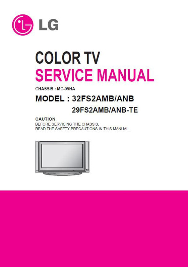 32FS2AMB, 32FS2ANB, 29FS2AMB, 29FS2ANB-TE